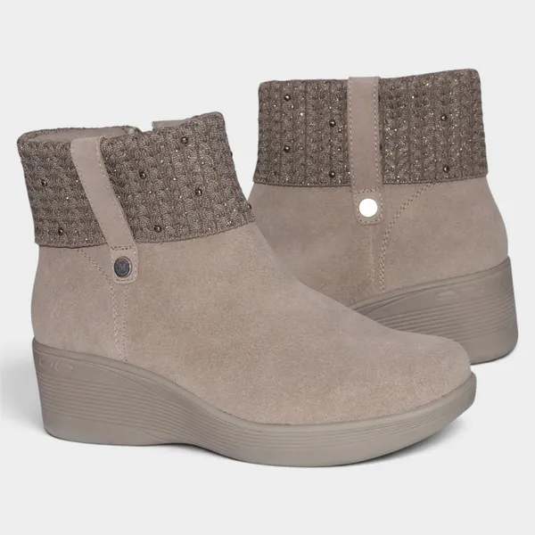Skechers Martha Stewart Pier-Lite Fall Stunner Suede Boots 8.5 Taupe NWT - Image 10