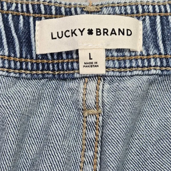 Lucky Brand Womens Blue Denim Drawstring Elastic Waist Utility‎ Jeans L 147987 - Image 5