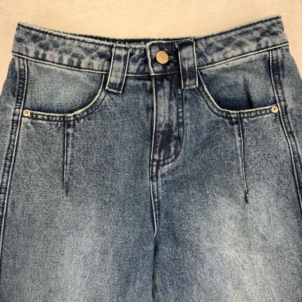 BDG 24 Elise Barrel Jean Blue High Rise Balloon Horseshoe Leg Slouchy Relaxed - Image 10