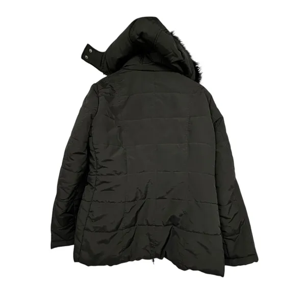 New York & Company Black Puffer Jacket Women’s Large | Zip Front Coat w/ Hood - Image 7