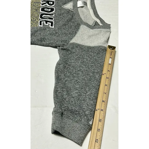 Russell Athletic Purdue Boilermakers Sweatshirt Womens Medium M Gray 3/4 Raglan Sleeve Scoop Neck - Image 8