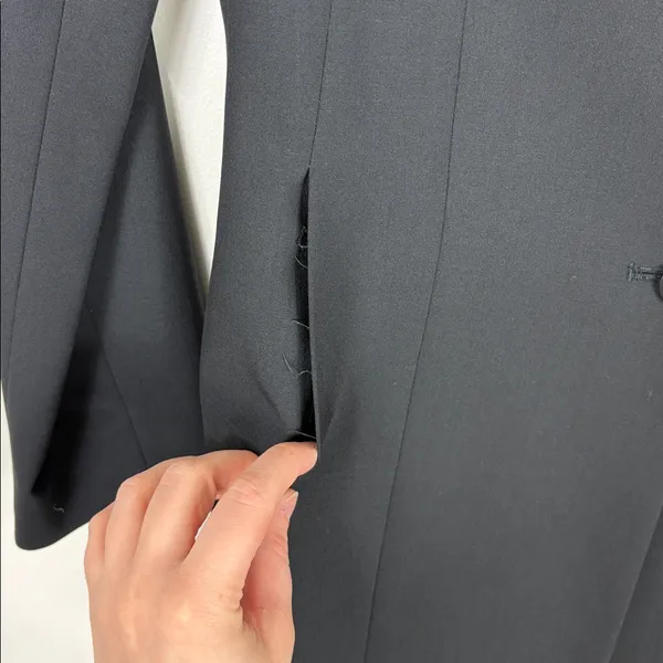 Express Longline Wool Blazer Womens Size 6 Black Career Office - Image 4