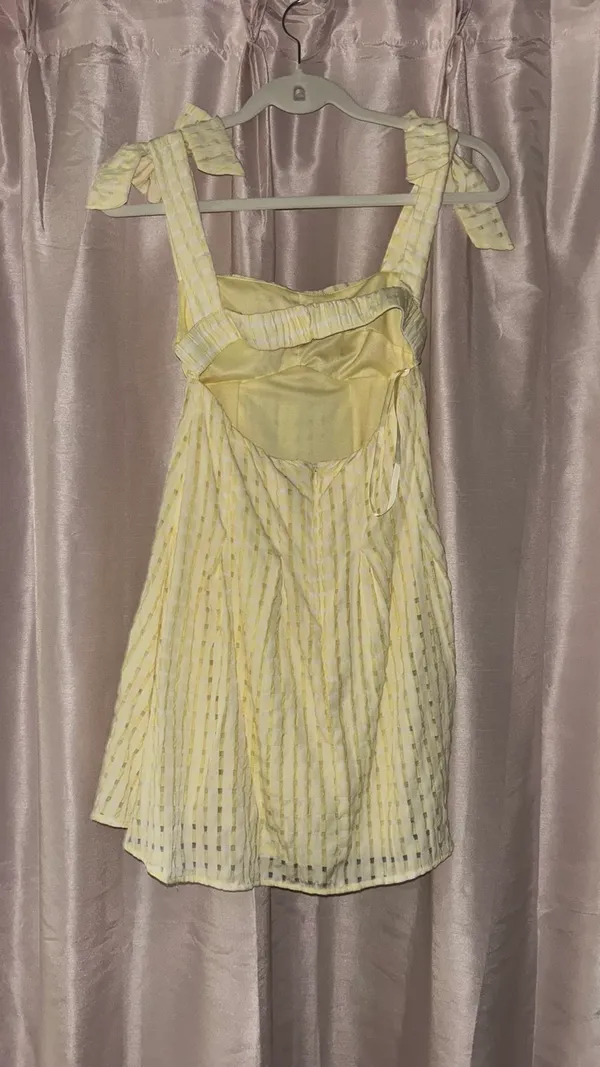 American threads yellow gingham mini dress - Image 5