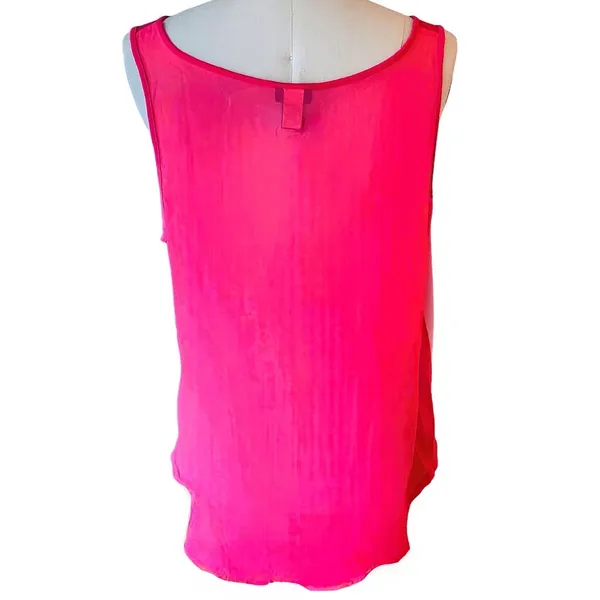 TORRID Tie Dye Faded Pink Blouse Backed Tank Top ~ Women's Size 0 ( LARGE ) - Image 3