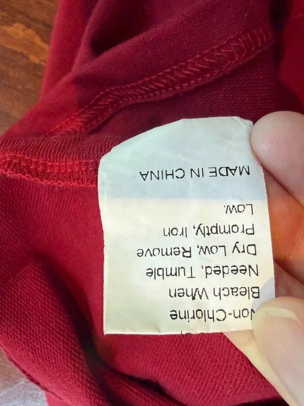 Unbranded Cropped Oversized Thin Hoodie Maroon Burgundy Size Medium - Image 8