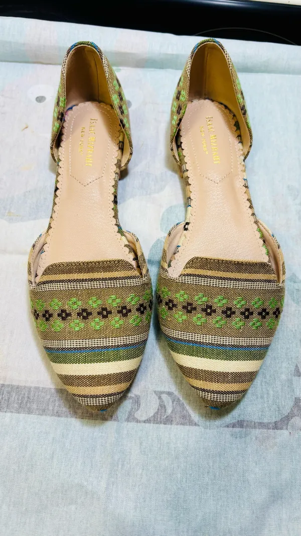 Isaac Mizrahi Green woven ballerina flats shoes - Image 2