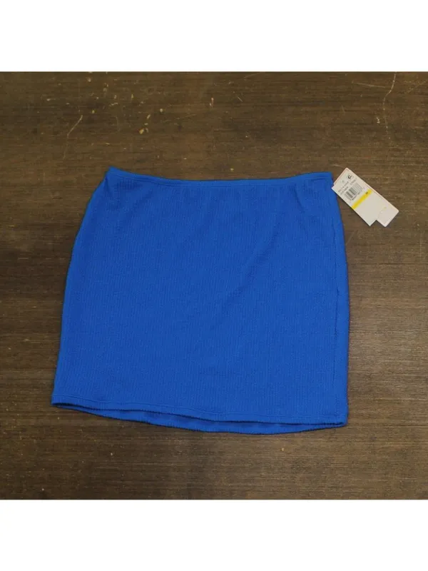NWT Salt + Cove Juniors Rib Scrunch Cover-up Skirt SC251008CB Cosmic Cobalt M - Image 4