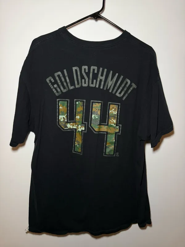Majestic Arizona Diamondbacks Military Green Logo Black T-Shirt men’s Xl Goldschmidt 44 - Image 2