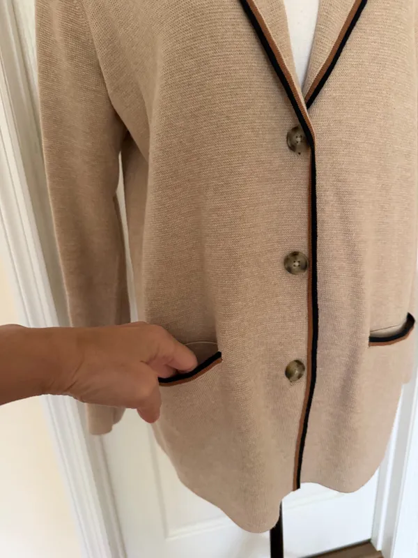 NWT $ 129 j.jill Woman’s Wearever Double-Knit Sweater-Jacket, Sz S - Image 5