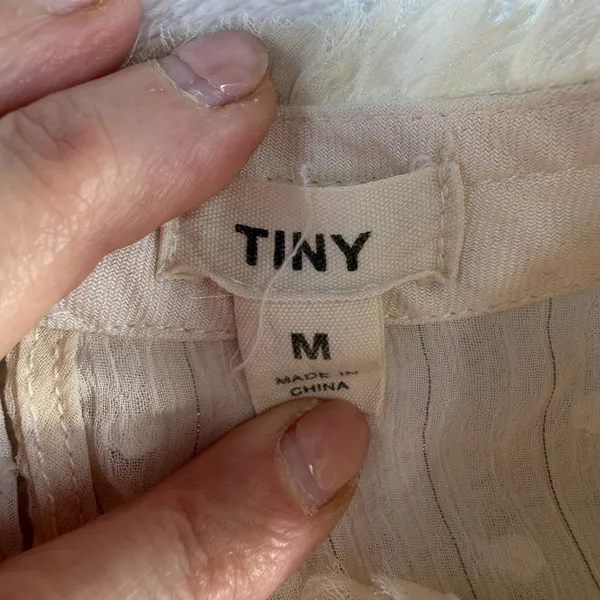 ANTHROPOLOGIE‎ Tiny M Medium Top Finja Embroidered Blouse Romantic Victorian - Image 7