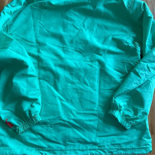 Dutch Bros Coffee Windbreaker Pullover Jacket Medium Green/Yellow Blue - Image 7