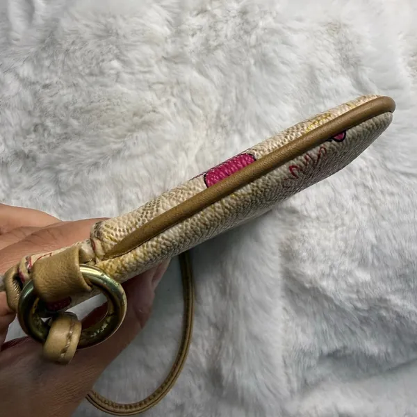 COACH Coated Canvas Signature Floral Wristlet - Image 4