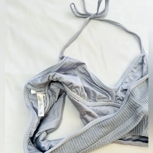 Aerie Real Obsessed Halter Bralette - Metallic/Silver - S - Image 12