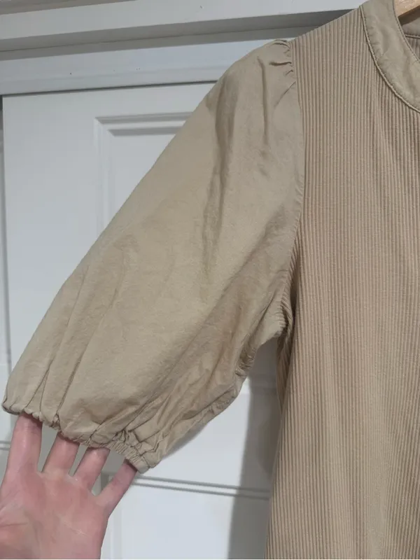 J. Crew Ribbed Puff Sleeve Henley Top - Image 4