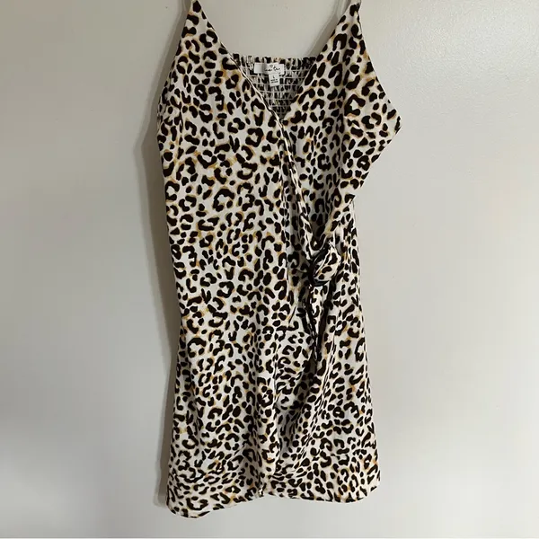 Women's Love Tree Leopard Print Strappy Sleeve Summer Slip Dress Size Large‎ - Image 2