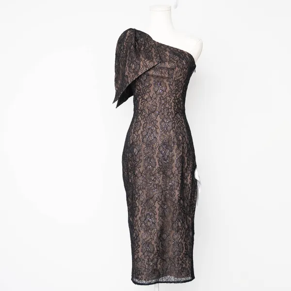 Dress The Population - Tiffany One-Shoulder Lace Midi Dress‎ - Image 2
