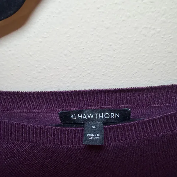 41 Hawthorn Plum Long Sleeve Tee Purple Size XL - Image 2