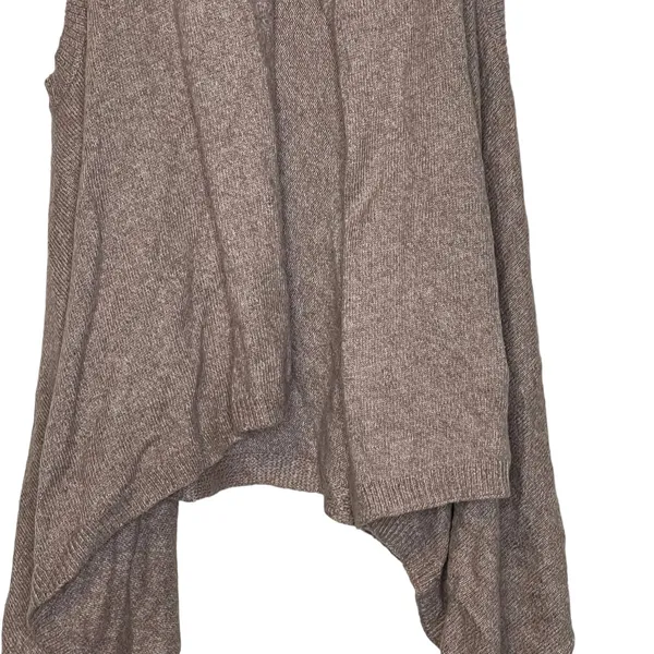 Old Navy Knit Sweater Vest Open Front Shrug Cardigan‎ Sleeveless Women Small Tan - Image 3