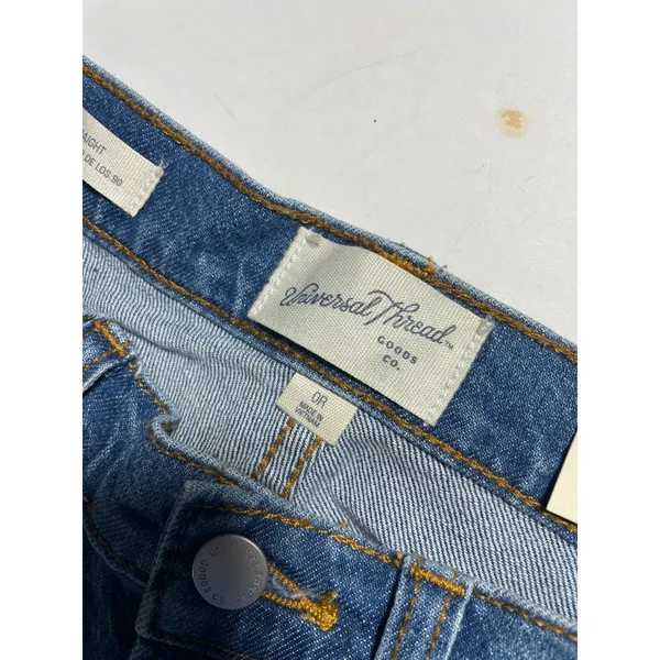 Universal Thread 90s Straight Jeans‎ Women 0 Blue High Rise Button Fly Stretch - Image 7