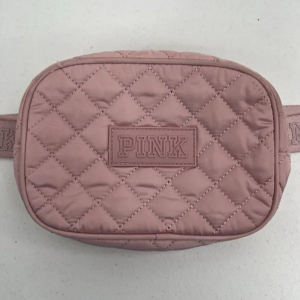 PINK Victoria's Secret Belt Bag Pink Quilted Logo Strap Fanny Pack Waist Bag - Image 4