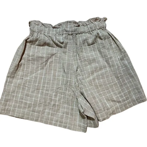 NWT Able Jordan Easy Shorts tan‎ white grid XXS - Image 4