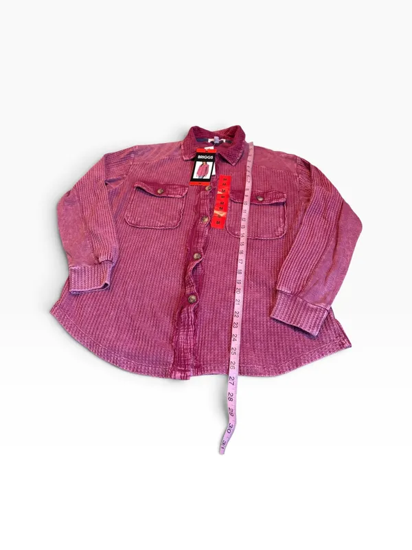 BRIGGS waffle knit button down nwt - Image 2