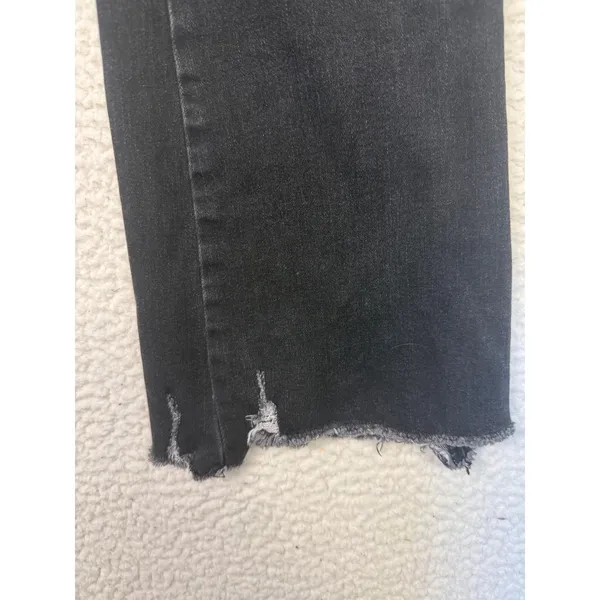 Dear John Rosie Flare‎ Jeans Womens 28 Raw Hem Distressed Black Whimsygoth - Image 6