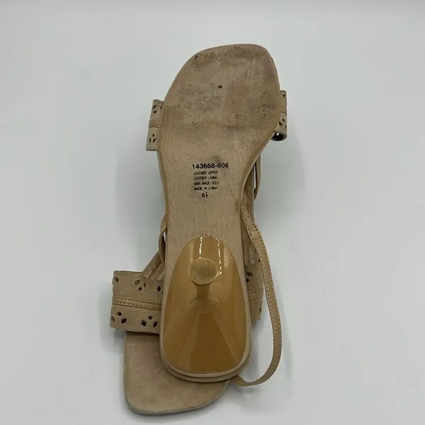 Colin Stuart Suede Tan Suede Kitten Sling back Heels‎ Size 6.5 B19A - Image 5