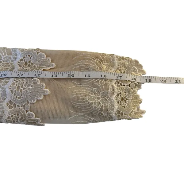 NWT‎ Anthropologie Darling Cream Ivory Lace Trim Dress Large Bridal Wedding - Image 10