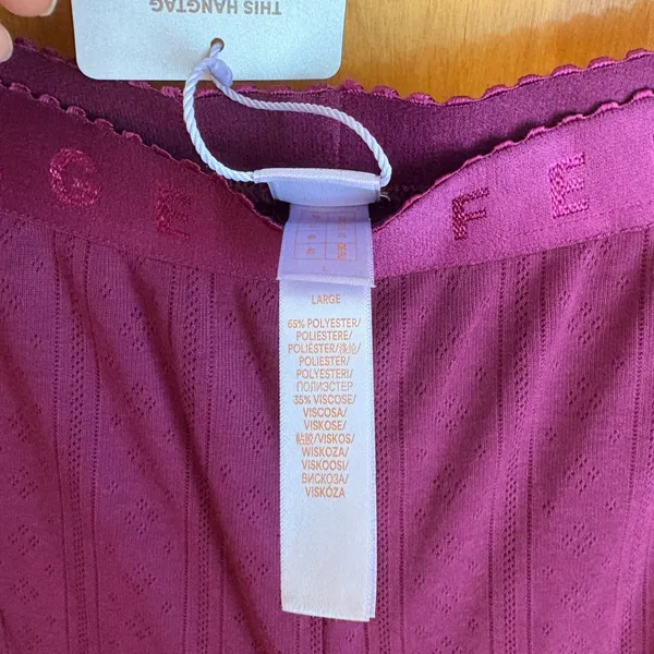 Savage X Fenty Lounge Pants Womens L‎ Large Purple Ribbed Knit Sleepwear NWT - Image 2