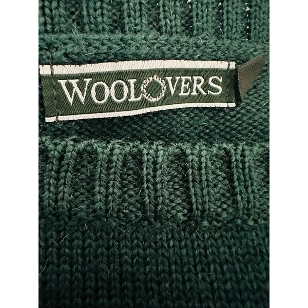 Woolovers Sweater Womens Small Green 100% British Wool‎ Classic Preppy Pullover - Image 6