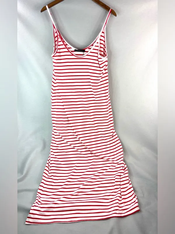Zanzea M Red and White Striped Sleeveless Maxi Dress NEW - Image 10