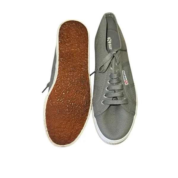 Superga 2790 Platform Sneakers Gray Canvas‎ 8W EU 39 Chunky Sole Casual - Image 8