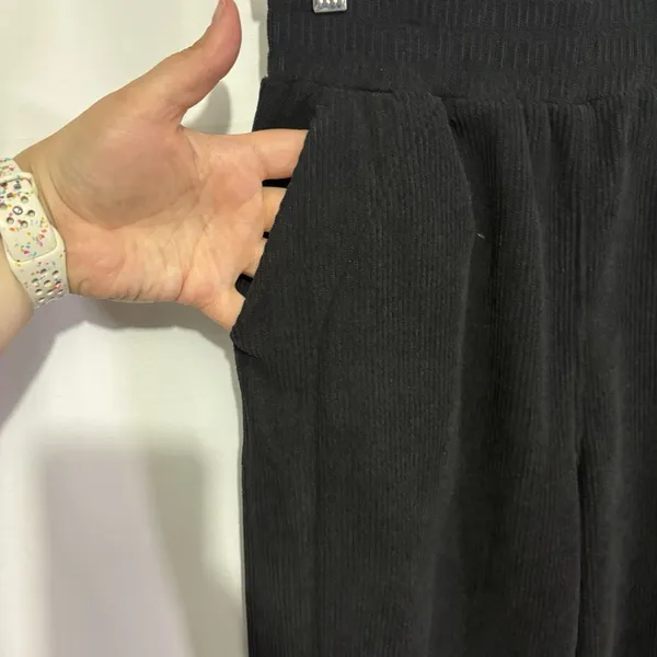 Halara Pants High Waisted Drawstring Pocket Wide Leg Baggy Mop Corduroy S Tall - Image 6