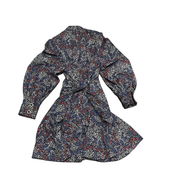 Zara Shirt Dress Womens Size M Multicolor Floral Paisley Mini Long Sleeve - Image 2