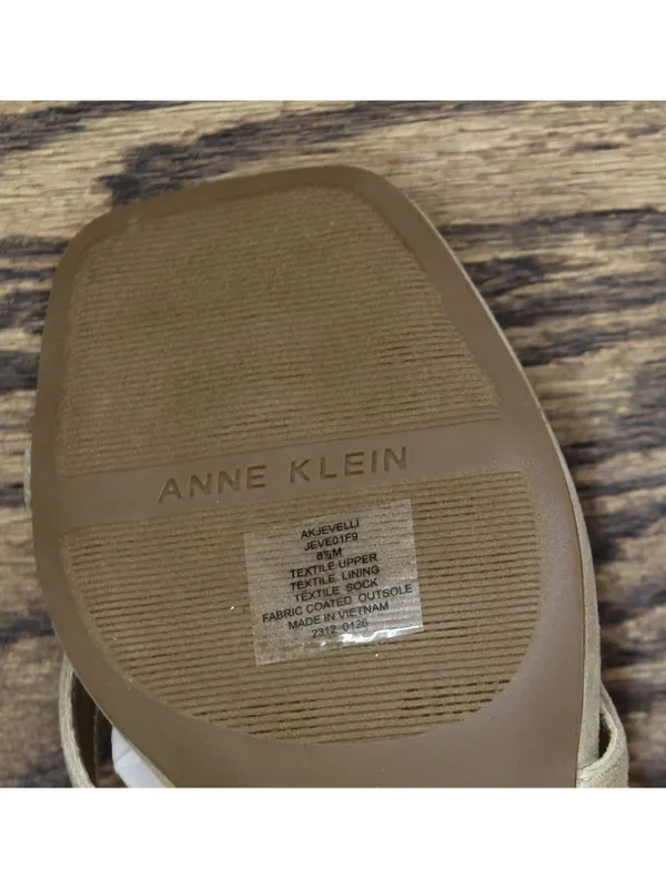 NWT Anne Klein Jevelli Heeled Slip On Dress Sandal JEVE01F9 Gold Yellow 8.5M - Image 11