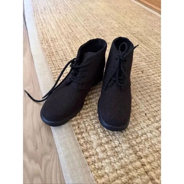 Vintage Talbots Brown Felt Lace-Up Ankle desert-style chukka women’s boots - Image 3