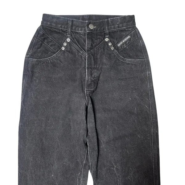 Vintage Rocky Mountain Black Denim High Rise Jeans Tall / Long Inseam - Image 3