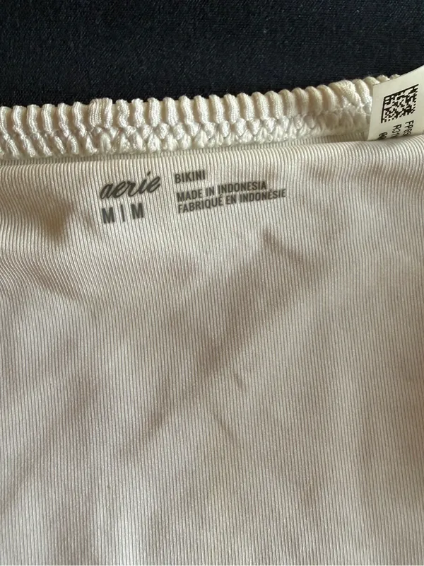 aerie Soft Ribbed Cream Bikini Bottoms - Image 2