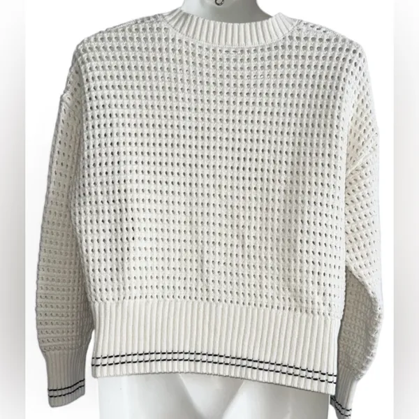 Magaschoni Cream Open-Knit Cardigan - Image 4