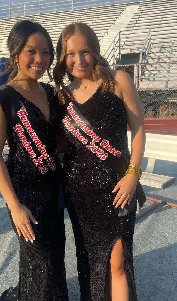 Windsor Black Sequin Prom Dress - Image 4