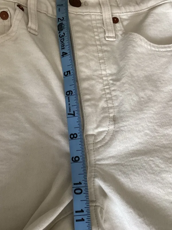 Madewell Balloon Jean in Vintage Canvas - Ecru Tile White - Size 23 - Image 8