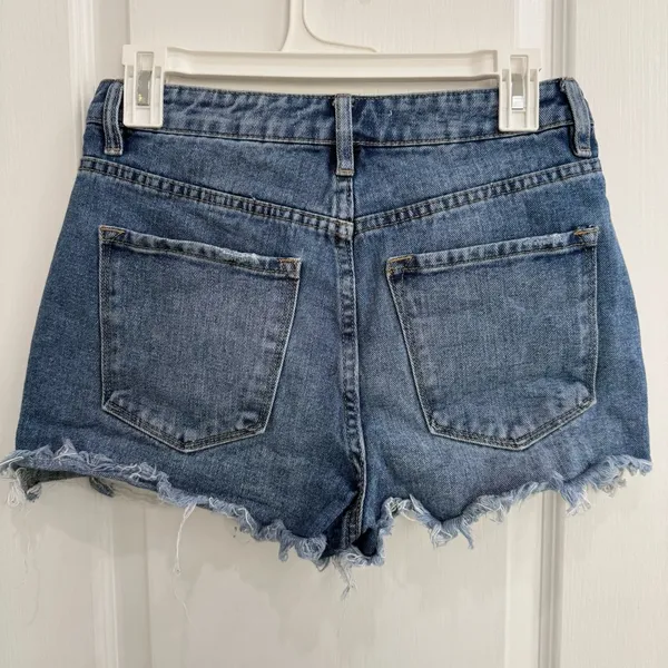 KanCan Denim Blue Distressed Women's Size 5/26 Shorts - Image 4