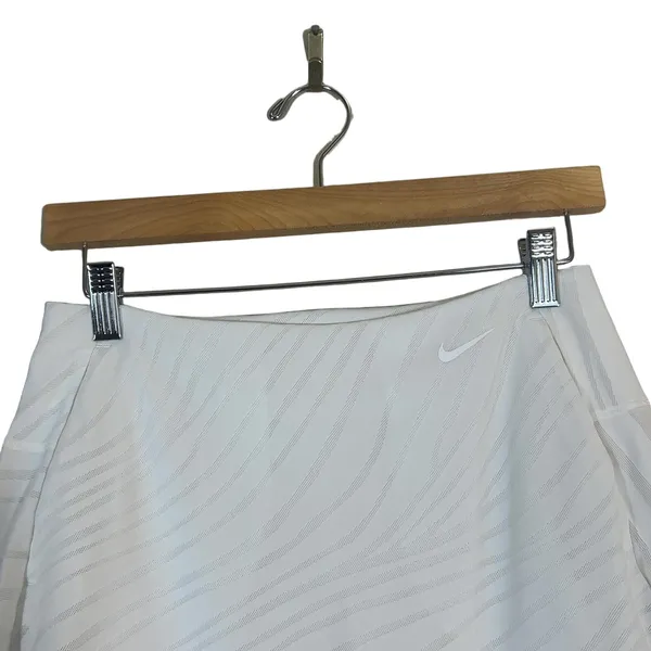 Nike Dri-FIT Diagonal Stripe Mesh Tennis Skort White Athletic Sporty Size S - Image 2