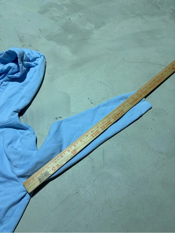 Nike Light Blue Hoodie with White Swoosh Logo medium - Image 3
