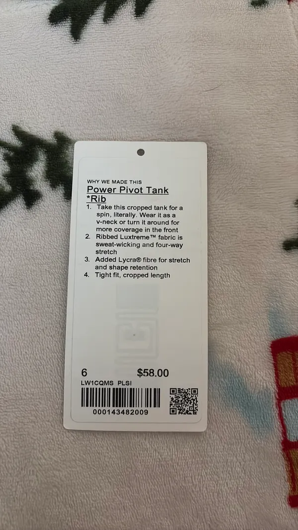 Lululemon Power Pivot Tank Ribbed - Image 2