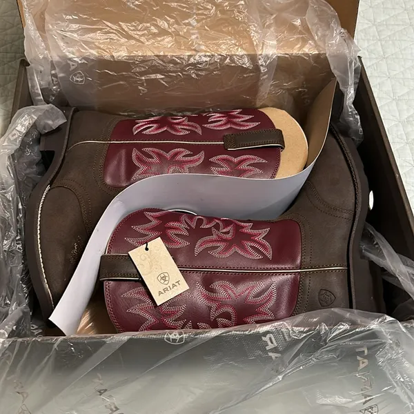 Ariat Women's Delilah Western Boot Brown and Pink Western Boots new in box ✨❤️ - Image 6