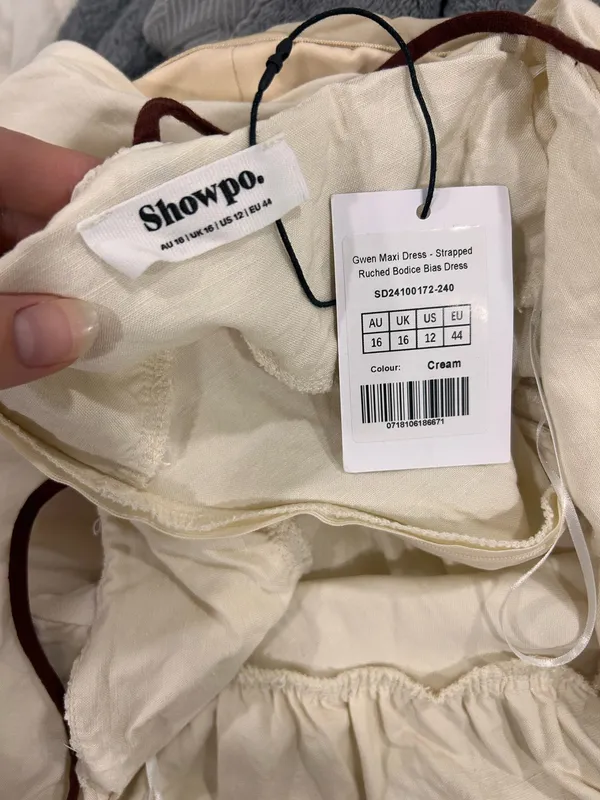 New Showpo Gwen Midi Linen Blend Dress Size Large MSRP $89 - Image 7