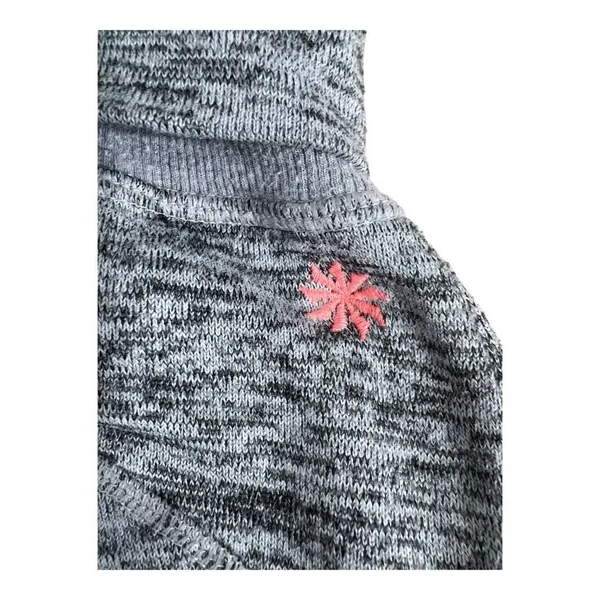 ATHLETA Gray Capri Lounge Pants Women Size L Fold-Over Waist Zip-Pockets - Image 8