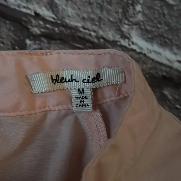 Bleuh Ciel Peach V-Neck Chocker Blouse M Balloon Sleeve Fairycore Whimsygoth - Image 10
